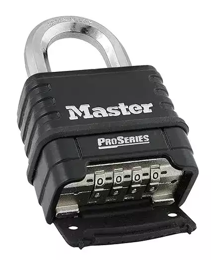 Combination Pad Lock With Code Cover